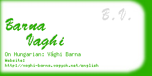 barna vaghi business card
